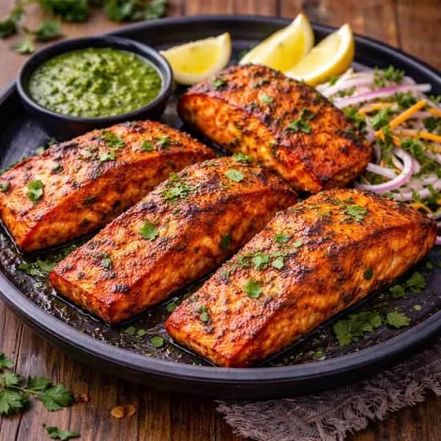 Tandoori Salmon.